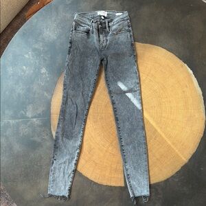 Frame Gray wash Women's Jeans 24 le skinny de Jeanne